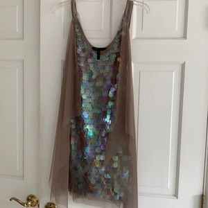 BCBG special occasion dress with iridescent sequin